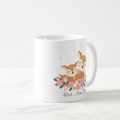 母とベビー鹿の母の日 コーヒーマグカップ (正面右)