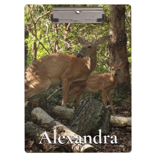 母とベビー鹿アットシェナンドア国立公園 クリップボード (正面)