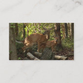 母とベビー鹿アットシェナンドア国立公園 名刺 (裏面)