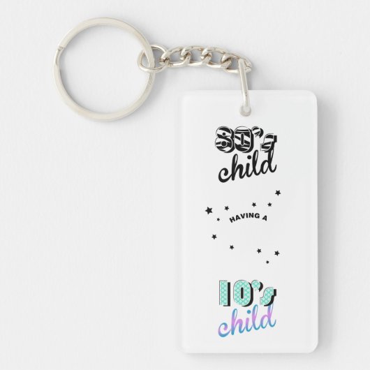 母とベビー1980年代/2010年代 キーホルダー (正面)