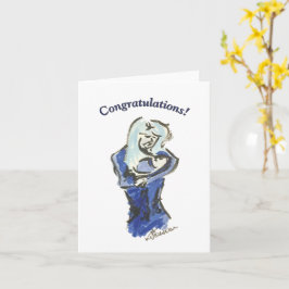 母とベビー「おめでとう」カード カード