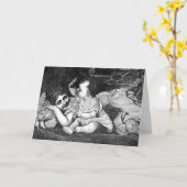 母とベビー-カード カード (黄色い花)