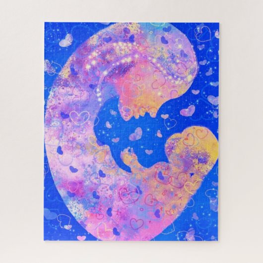 母とベビー – 愛 ジグソーパズル (縦)