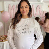 母とモダンなる、ワイルドワンをテーマにした男の赤ちゃんシャワー Tシャツ