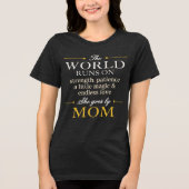 母と呼ばれる彼女のために世界は回る チャコール トライブレンドTシャツ (正面)