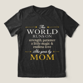 母と呼ばれる彼女のために世界は回る チャコール トライブレンドTシャツ