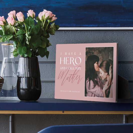 「母と呼ぶヒーローがいる」写真の記念品 フォトプラーク