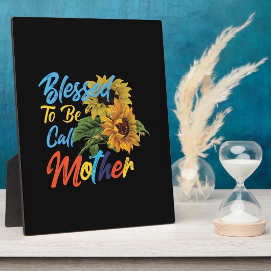 母と呼賛美べる母の芸術 フォトプラーク (側面)