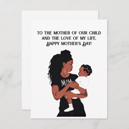 母と妻の母の日のカード シーズンカード (正面/裏面)