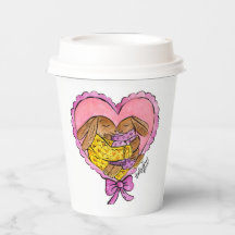 母と娘うさぎ紙カップバビーシャワー