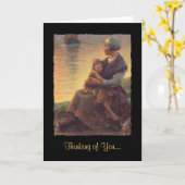 母と娘が上陸 カード (黄色い花)