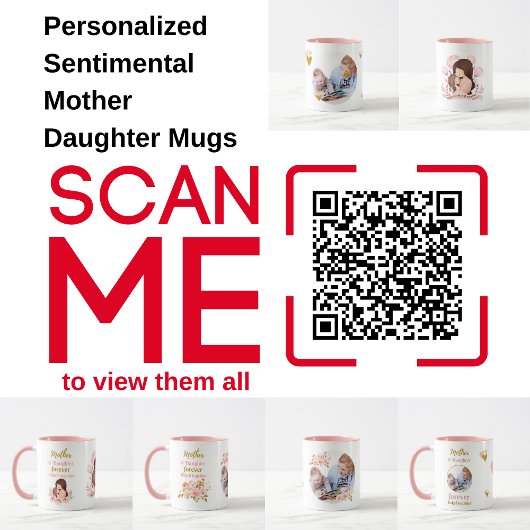 母と娘が永遠に結び付いたアー図解入りの、写真付きのト マグカップ