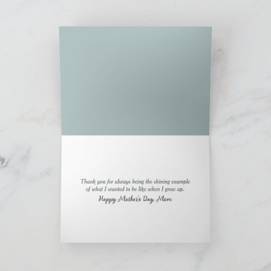 母と娘が海岸で カード (内部)