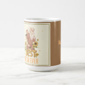 「母と娘が薄花の中に入った坊ほ コーヒーマグカップ (中央)