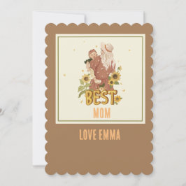 「母と娘が薄花の中に入った坊ほ シーズンカード