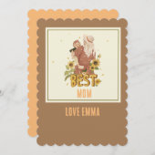 「母と娘が薄花の中に入った坊ほ シーズンカード (正面/裏面)