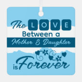 母と娘のために永遠に青 メタルオーナメント (正面)