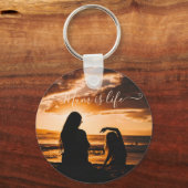 母と娘のキーチェーンのビーチ キーホルダー (正面)