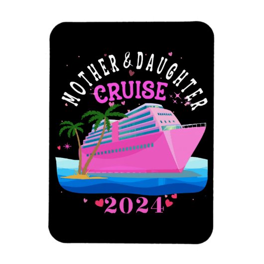 母と娘のクルーズ旅行 2024 マグネット (縦)