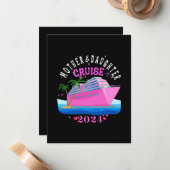 母と娘のクルーズ2024 ノートカード (正面/裏面インサイチュ)