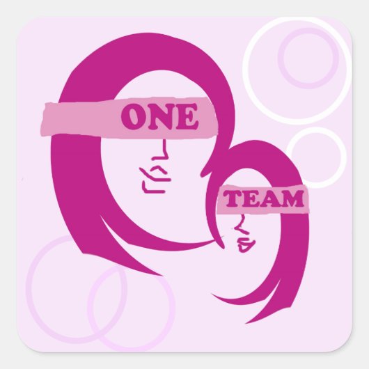 母と娘のシール スクエアシール (正面)