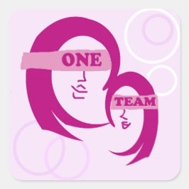 母と娘のシール スクエアシール