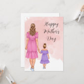 母と娘のデイカード カード (正面/裏面インサイチュ)