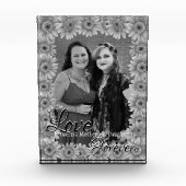 母と娘のデイジー枠写真立て フォトブロック (正面)