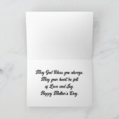 母と娘のハグのホリデーカード シーズンカード (内部)