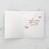 母と娘のビーチ水絵画色 カード (内部)