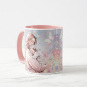 母と娘のピンクマグ マグカップ (正面左)