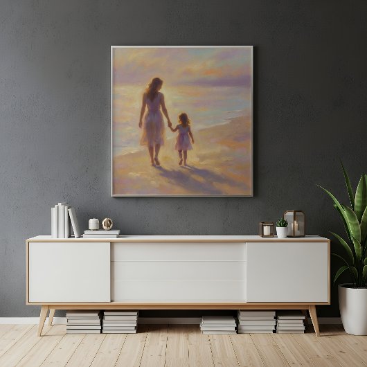 母と娘の壁画 ポスター