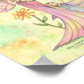 母と娘の妖精水彩画 ポスター (角)