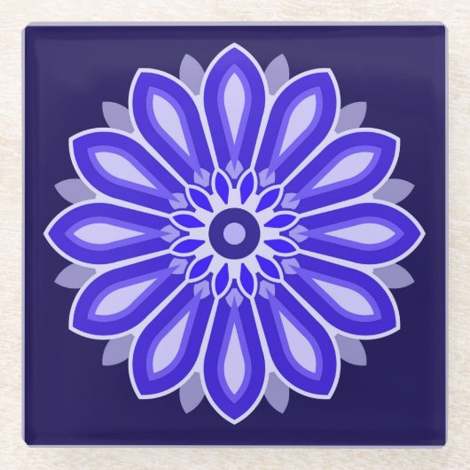 母と娘の姉妹の友人のための花の贈り物先生 ガラスコースター (正面)