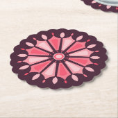 母と娘の姉妹の友人のための花の贈り物先生 ペーパーコースター (アングル)