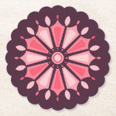 母と娘の姉妹の友人のための花の贈り物先生 ペーパーコースター (正面)