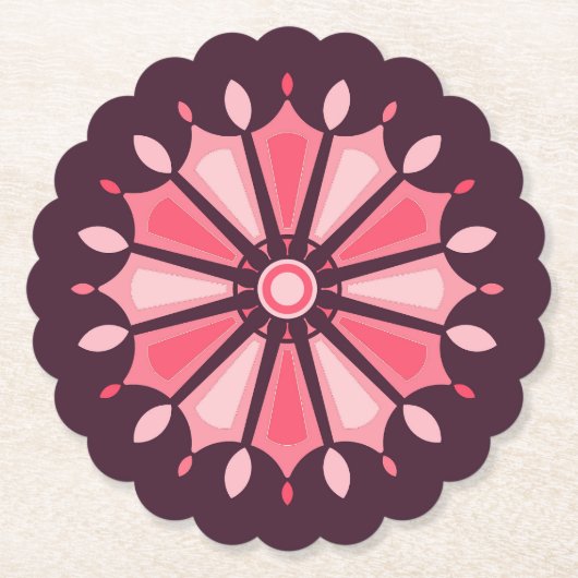 母と娘の姉妹の友人のための花の贈り物先生 ペーパーコースター (正面)