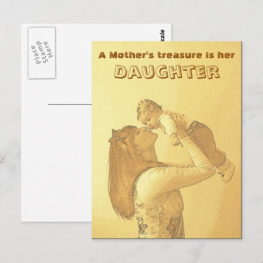 母と娘の宝はがき ポストカード (正面/裏面)