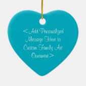 母と娘の家族カスタムアートオーナメント セラミックオーナメント (裏面)