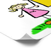 母と娘の家族カスタムキャラクターポスター ポスター (角)