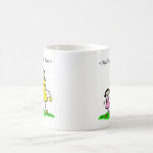 母と娘の家族キャラクターマグ コーヒーマグカップ (中央)