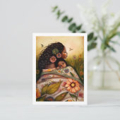 母と娘の幸せな母絵画の日 ポストカード (スタンド正面)