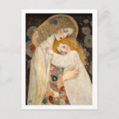 母と娘の幸せな母絵画の日 ポストカード (正面)