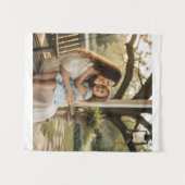 母と娘の愛の写真 母の日 家族へのプレゼント タペストリー (正面(横))