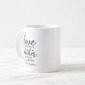 母と娘の愛は永遠の写真 コーヒーマグカップ (正面左)