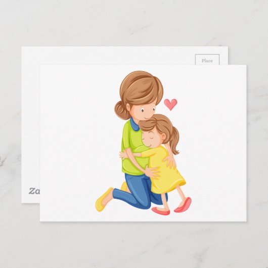 母と娘の愛 ポストカード (正面/裏面)