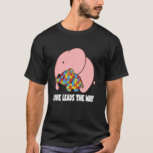 母と娘の愛 自閉症の女の子 自閉症啓発 Tシャツ (正面)