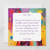 母と娘の抽象芸術アート母の日 カード (裏面)