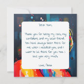 母と娘の抽象芸術アート母の日 カード (裏面)