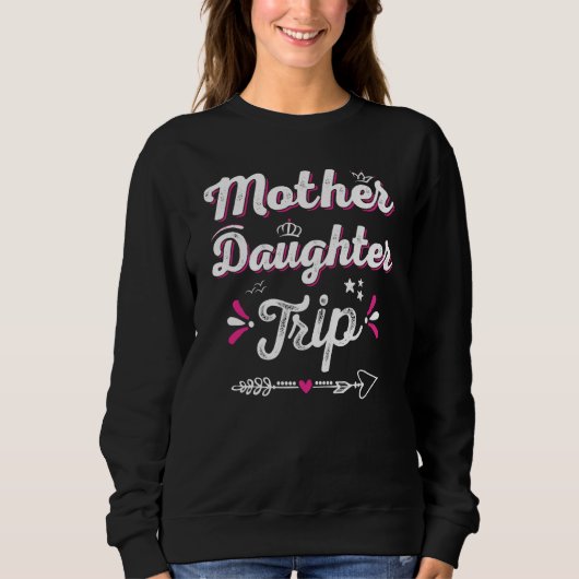 母と娘の旅のTシャツと母と娘のマット スウェットシャツ (正面)